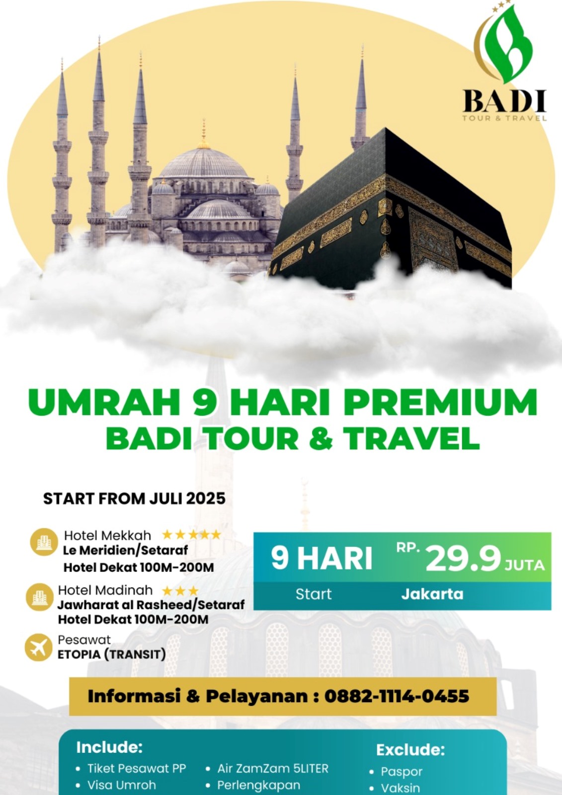 Paket umroh 9 hari premium